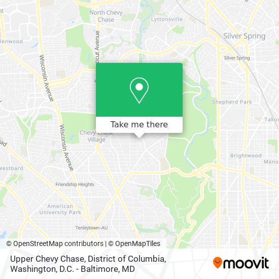 Mapa de Upper Chevy Chase, District of Columbia