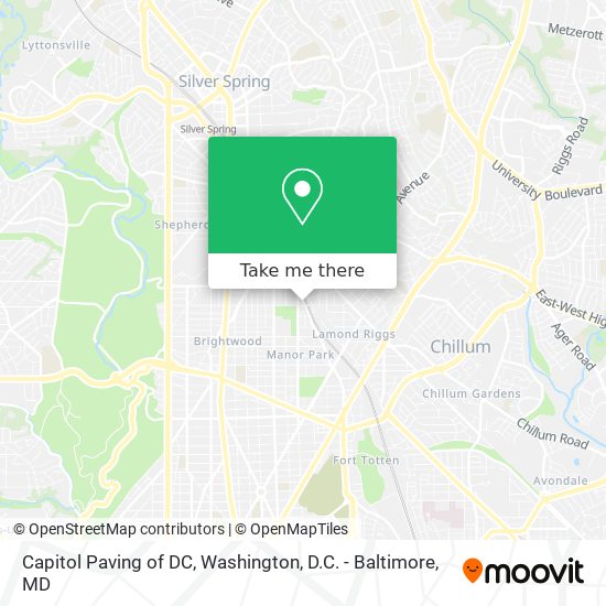 Mapa de Capitol Paving of DC