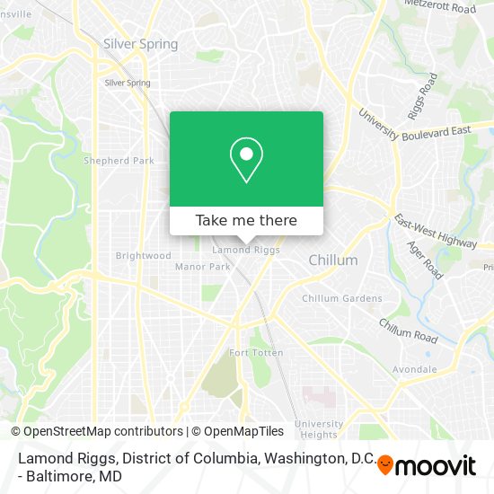 Lamond Riggs, District of Columbia map