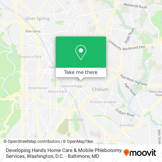 Mapa de Developing Hands Home Care & Mobile Phlebotomy Services