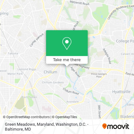 Green Meadows, Maryland map