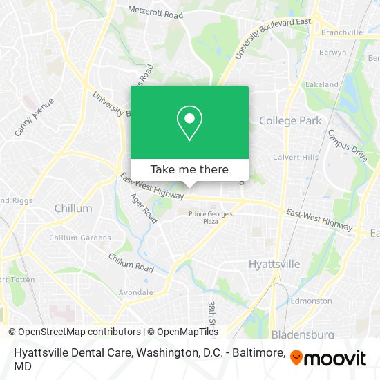 Hyattsville Dental Care map