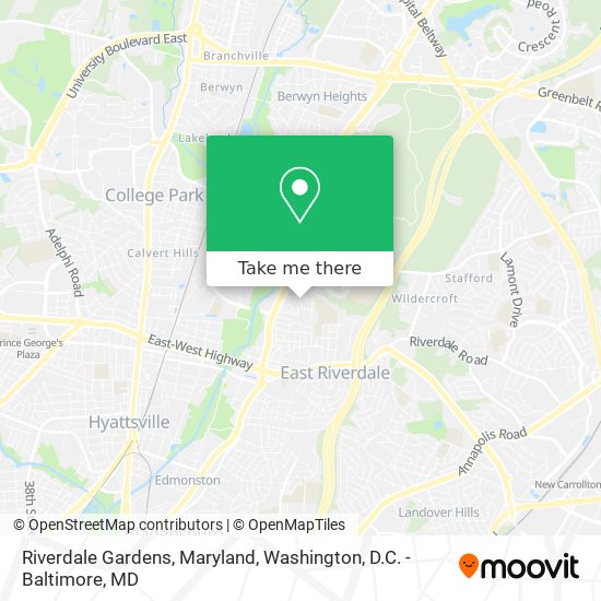 Riverdale Gardens, Maryland map