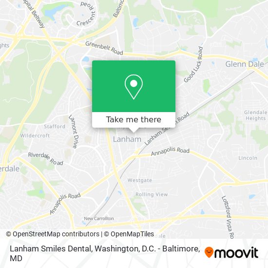 Lanham Smiles Dental map