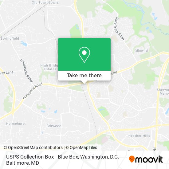 Mapa de USPS Collection Box - Blue Box