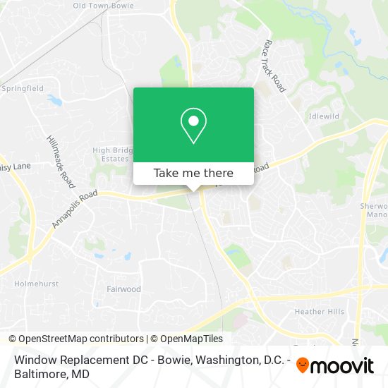 Window Replacement DC - Bowie map