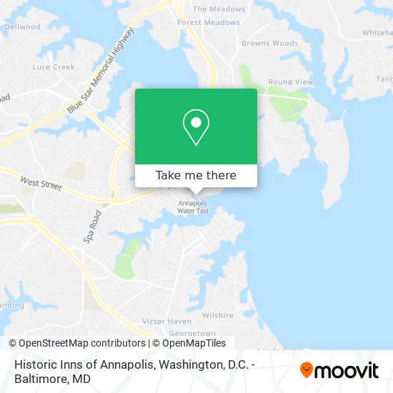 Historic Inns of Annapolis map