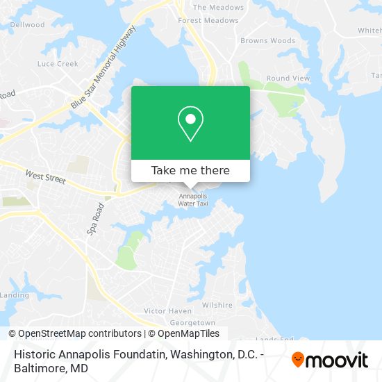 Mapa de Historic Annapolis Foundatin