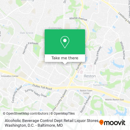 Mapa de Alcoholic Beverage Control Dept Retail Liquor Stores