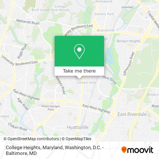 College Heights, Maryland map