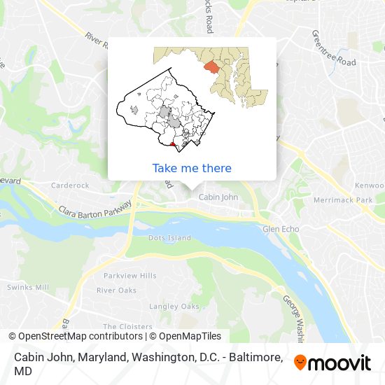 Cabin John, Maryland map