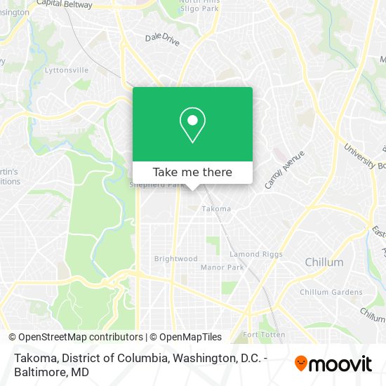 Mapa de Takoma, District of Columbia