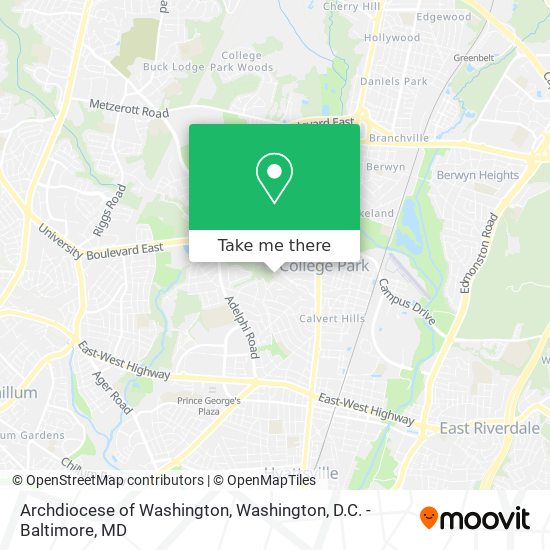 Archdiocese of Washington map