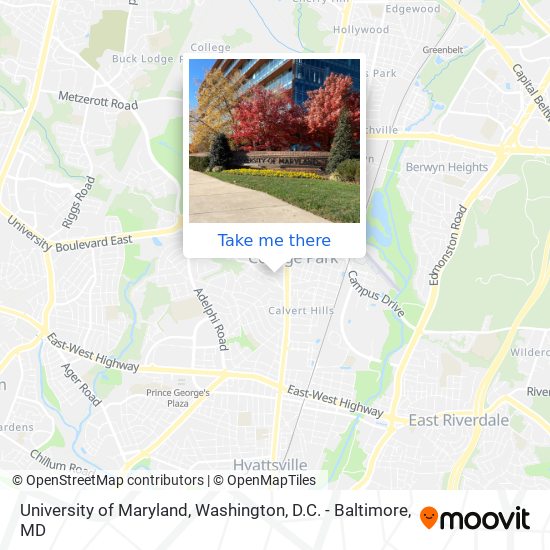 University of Maryland map