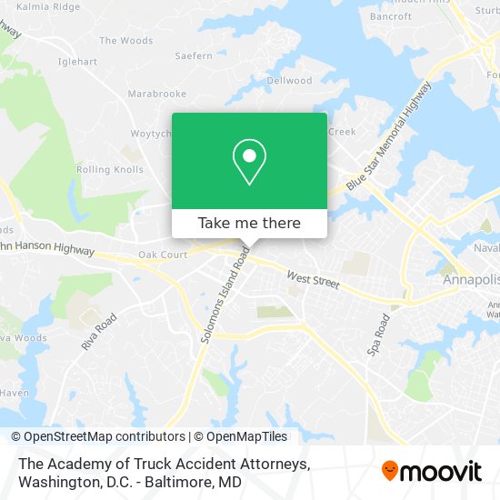 The Academy of Truck Accident Attorneys map