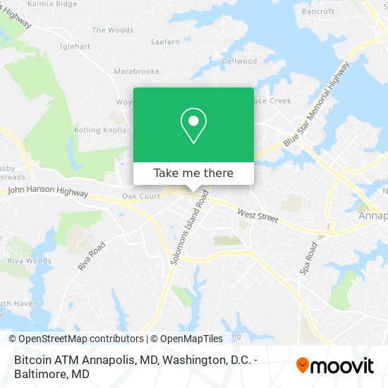 Bitcoin ATM Annapolis, MD map