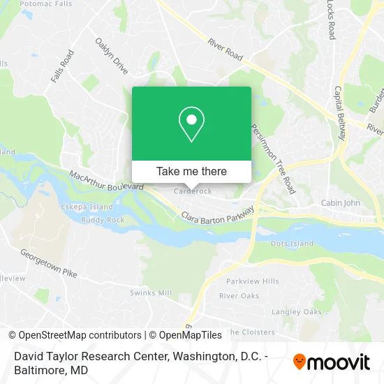 Mapa de David Taylor Research Center