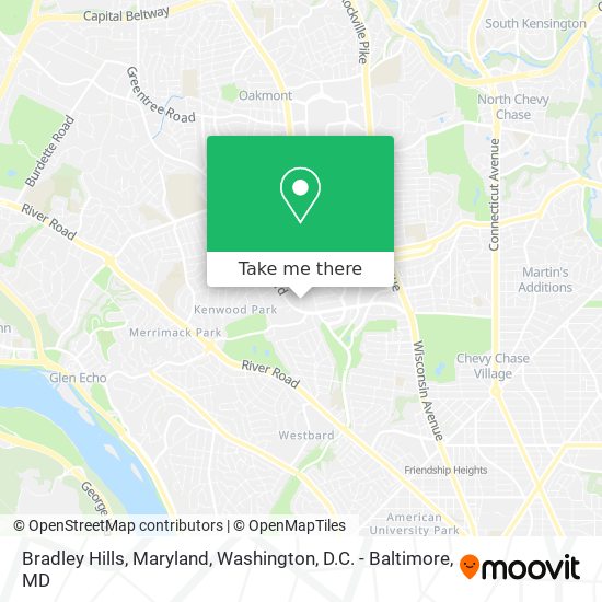 Bradley Hills, Maryland map