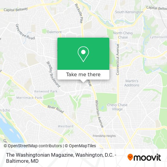 The Washingtonian Magazine map