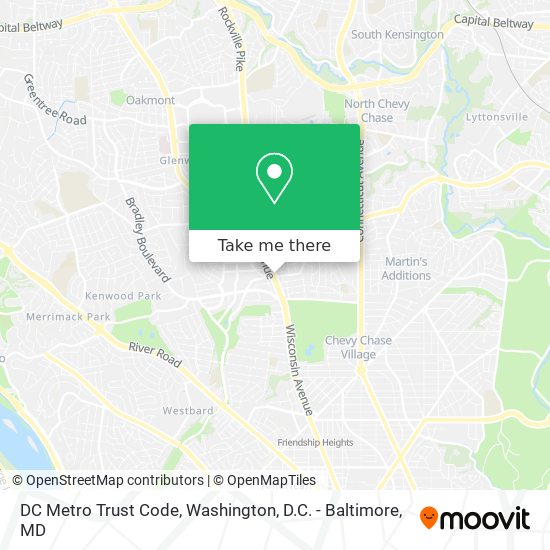 Mapa de DC Metro Trust Code