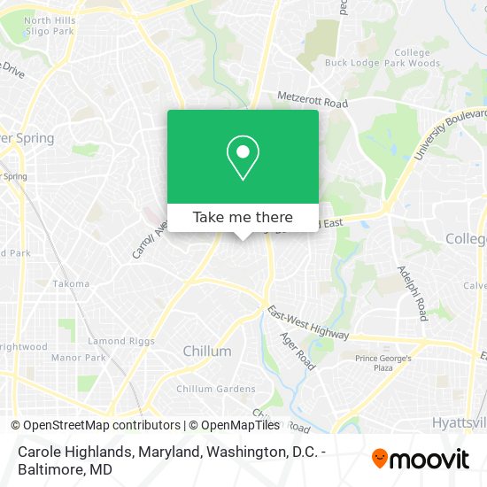 Mapa de Carole Highlands, Maryland