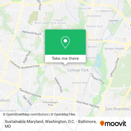 Mapa de Sustainable Maryland
