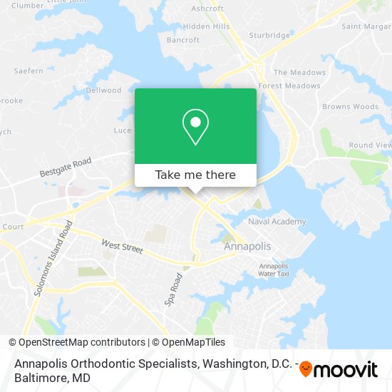Annapolis Orthodontic Specialists map