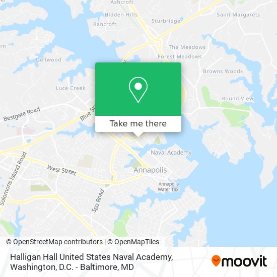 Halligan Hall United States Naval Academy map