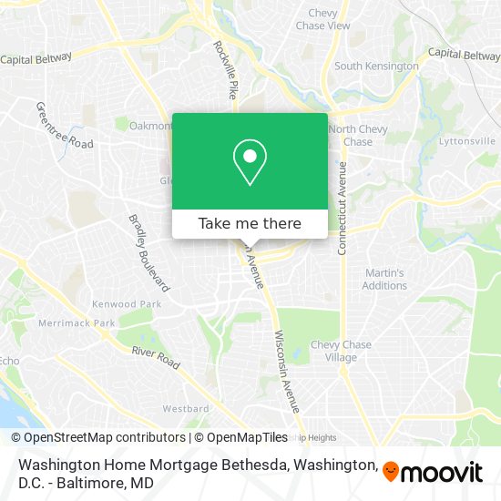 Mapa de Washington Home Mortgage Bethesda