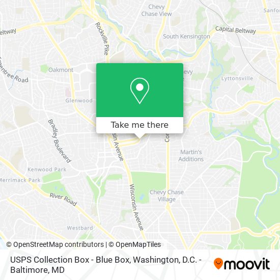 USPS Collection Box - Blue Box map