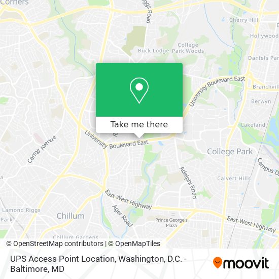 UPS Access Point Location map