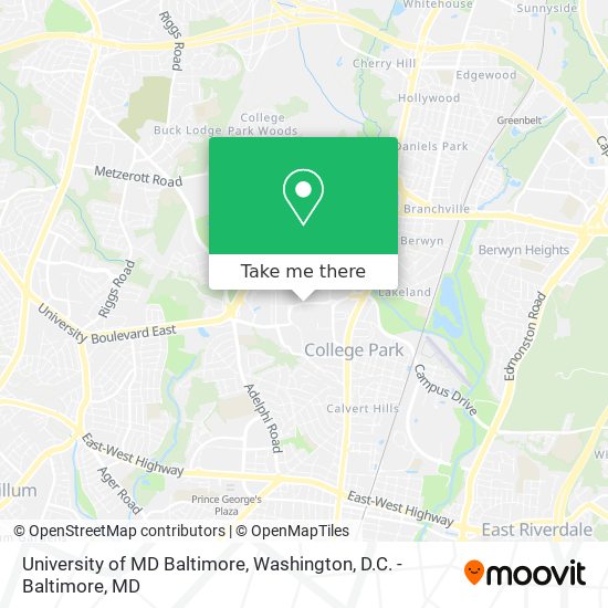 University of MD Baltimore map