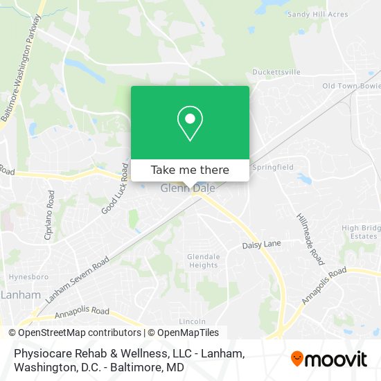 Mapa de Physiocare Rehab & Wellness, LLC - Lanham