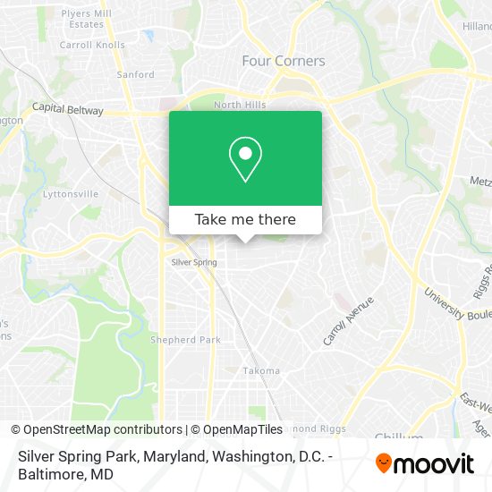 Silver Spring Park, Maryland map