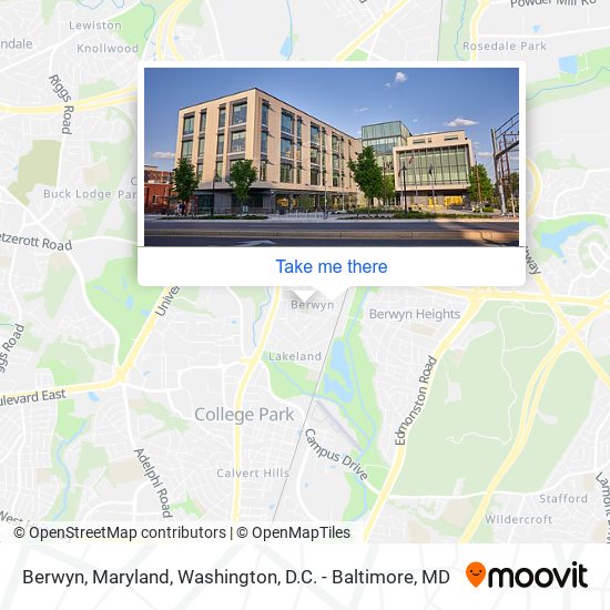 Mapa de Berwyn, Maryland