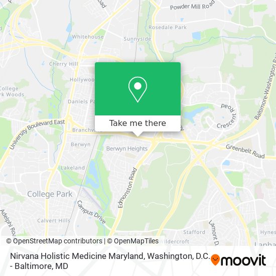 Nirvana Holistic Medicine Maryland map