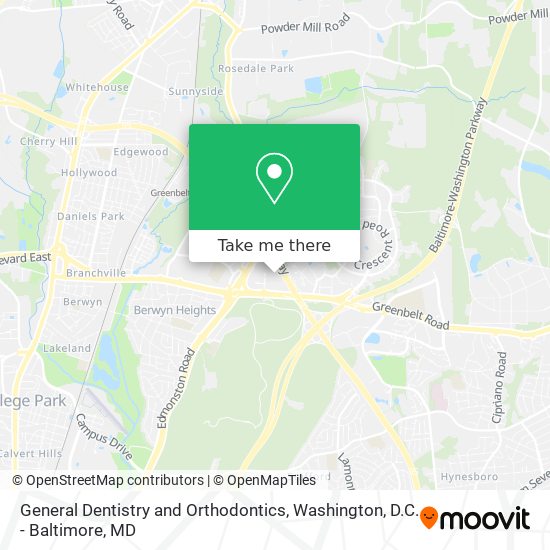 General Dentistry and Orthodontics map