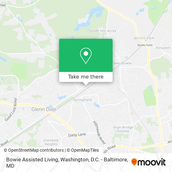 Bowie Assisted Living map