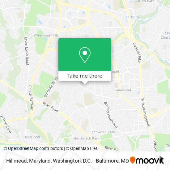 Mapa de Hillmead, Maryland