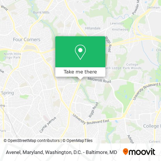 Mapa de Avenel, Maryland