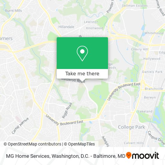 MG Home Services map