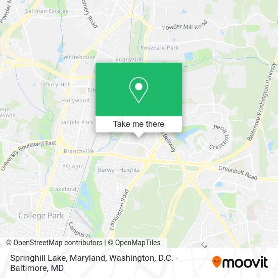 Springhill Lake, Maryland map