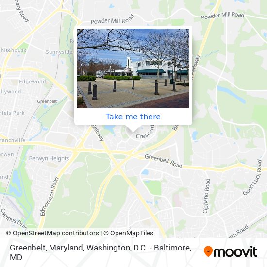 Mapa de Greenbelt, Maryland