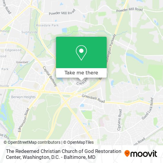 The Redeemed Christian Church of God Restoration Center map