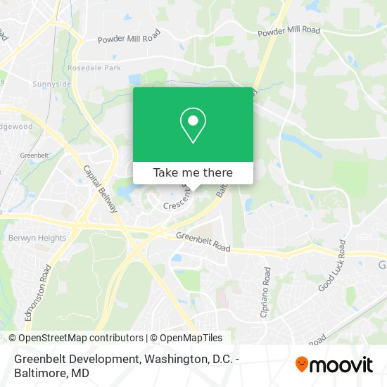 Greenbelt Development map