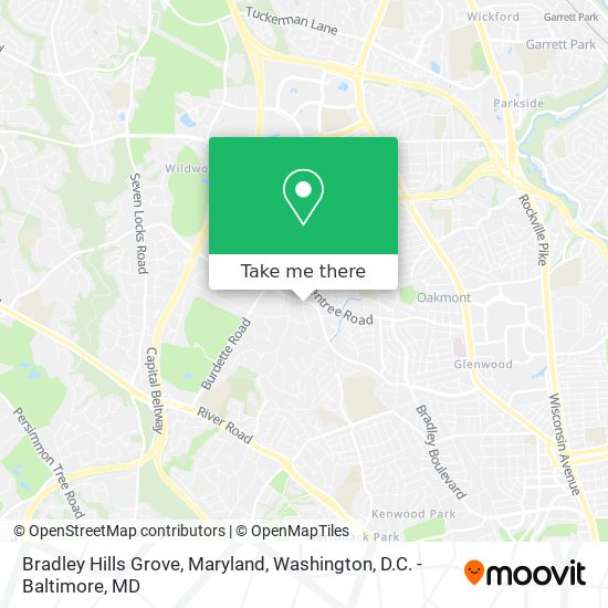 Mapa de Bradley Hills Grove, Maryland