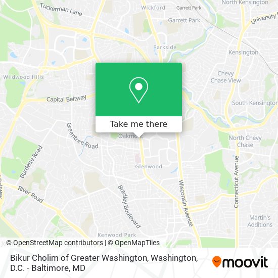 Bikur Cholim of Greater Washington map