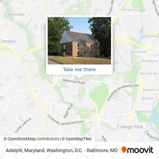 Mapa de Adelphi, Maryland