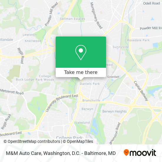 M&M Auto Care map