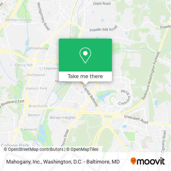 Mahogany, Inc. map